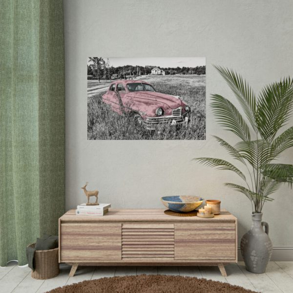 Pink Oldtimer Car Poster