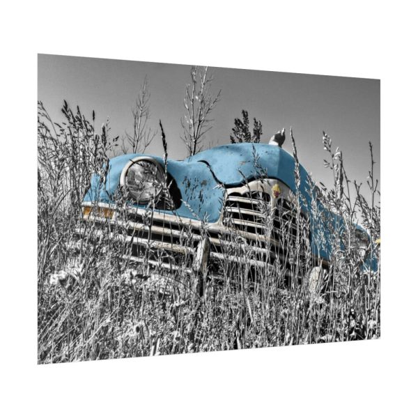 Blue Oldtimer Car Poster