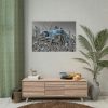 Blue Oldtimer Car Poster