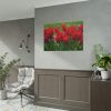 92409-619.jpg Vibrant Red Tulips Bloom in a Field Poster