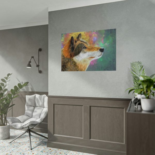 92409-639.jpg Wolf Portrait Poster