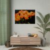 A Bouquet of Bright Orange Tulips Poster
