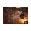 92409-666.jpg Brick Wall with Plate Poster