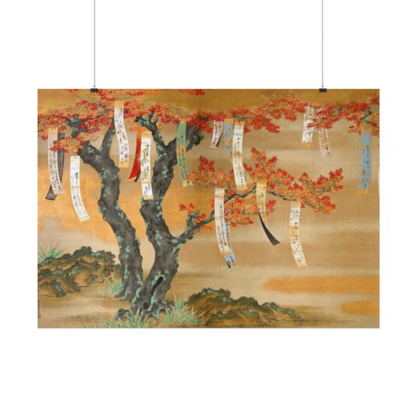 92409-741.jpg Japanese Autumn Maples With Poem Slips by Tosa Mitsuoki Poster