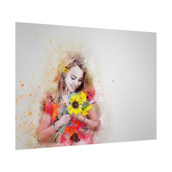 92409-757.jpg Woman with Sunflower Poster