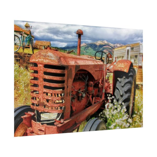 Old Antique Abandoned Tractor Poster