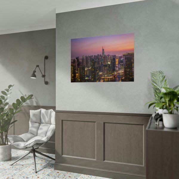 92409-89.jpg View of City Lit Up at Night Poster