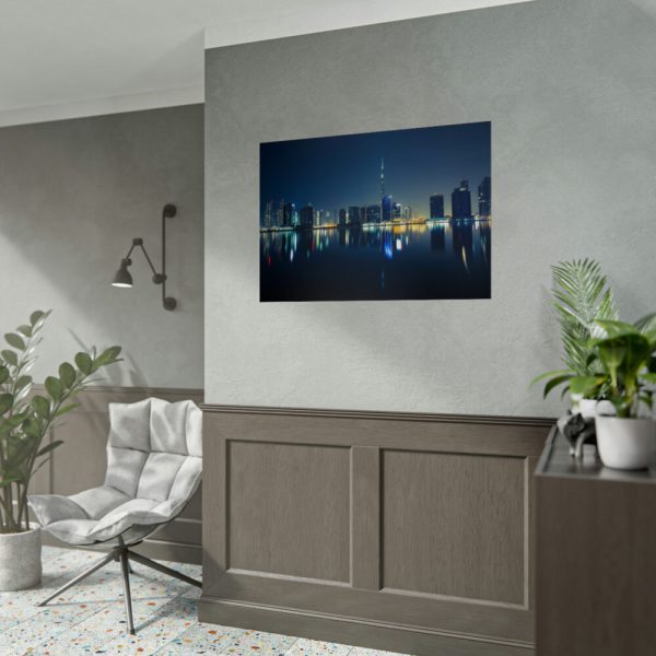 92409-94.jpg Dubai Skyline During Night Time Poster