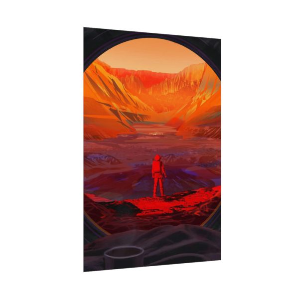92410-102.jpg NASA Astronaut Stands on Mars Poster