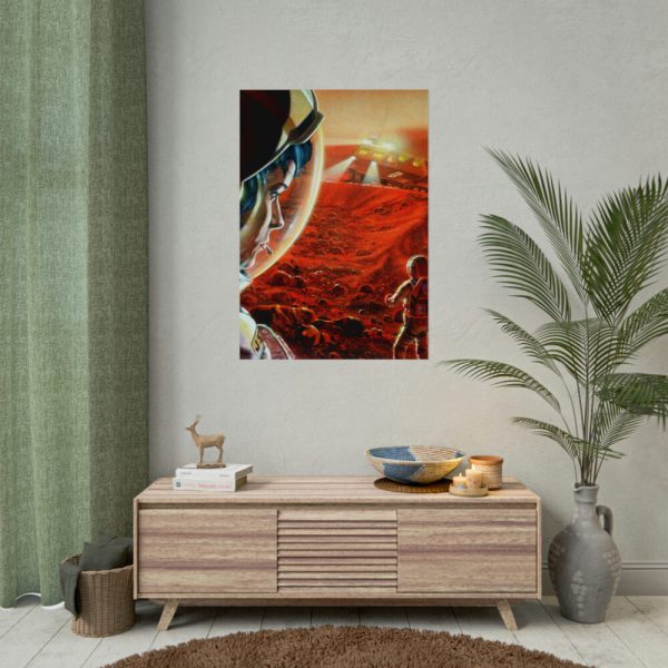 92410-118.jpg Astronauts Walking on Mars Poster