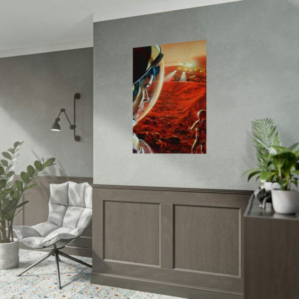 92410-119.jpg Astronauts Walking on Mars Poster