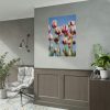 92410-224.jpg Ombre Pink and White Tulips Blooming in the Field Poster