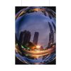 92410-76.jpg Photo Effect City Skyscrapers Lighting Ball Poster