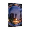 92410-77.jpg Photo Effect City Skyscrapers Lighting Ball Poster