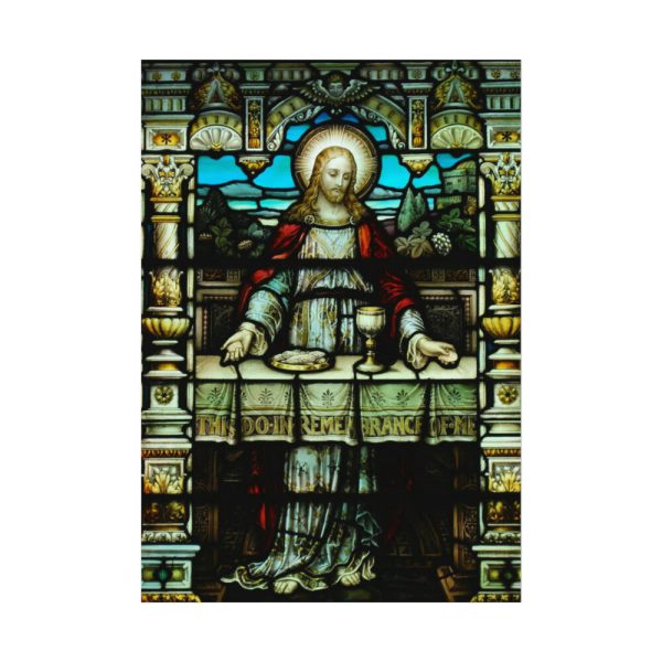92410-90.jpg Cathedral Church Window Last Supper Poster