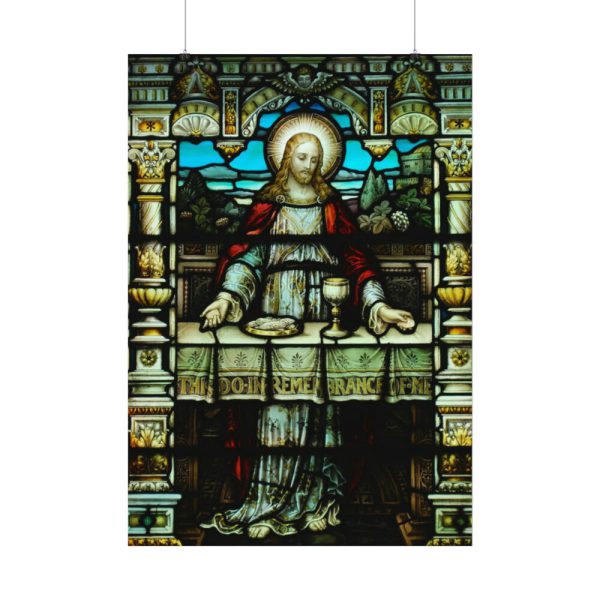 92410-91.jpg Cathedral Church Window Last Supper Poster