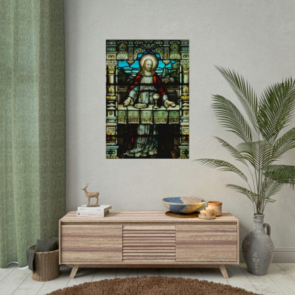 92410-93.jpg Cathedral Church Window Last Supper Poster