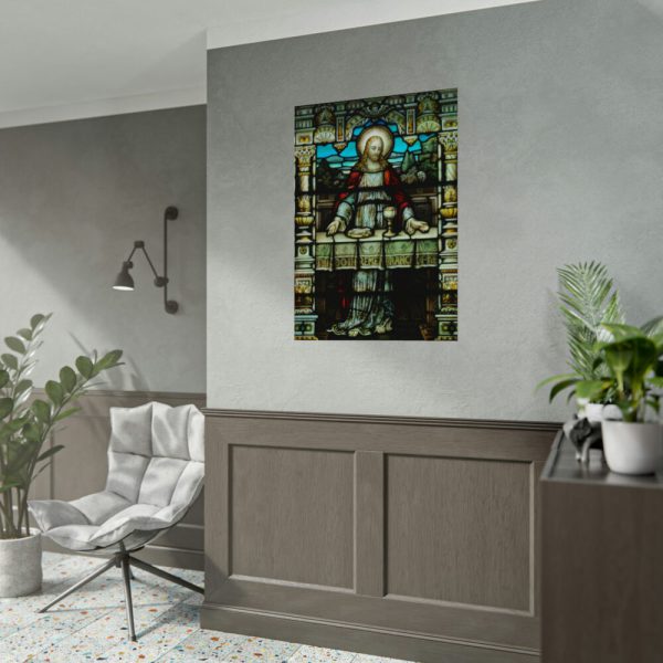 92410-94.jpg Cathedral Church Window Last Supper Poster