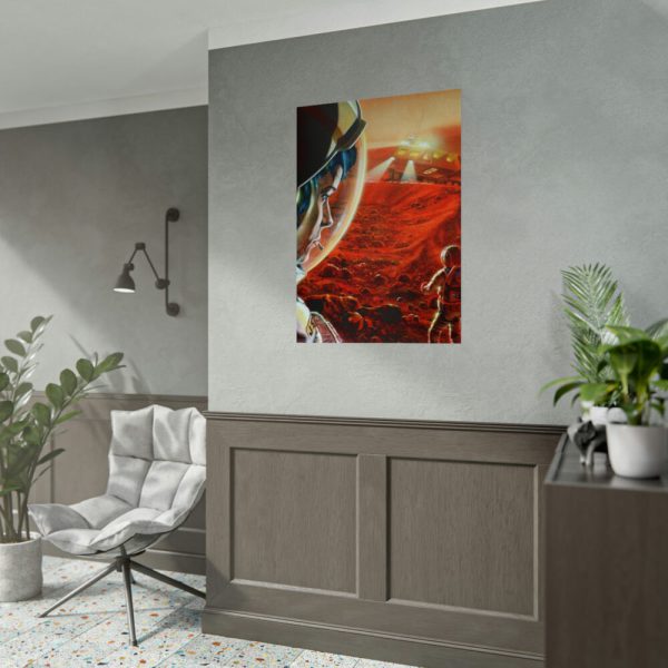 92411-119.jpg Astronauts Walking on Mars Poster