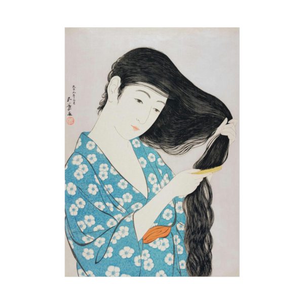92411-150.jpg Woman Combing Her Hair Poster