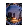 92411-75.jpg Photo Effect City Skyscrapers Lighting Ball Poster