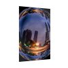 92411-77.jpg Photo Effect City Skyscrapers Lighting Ball Poster