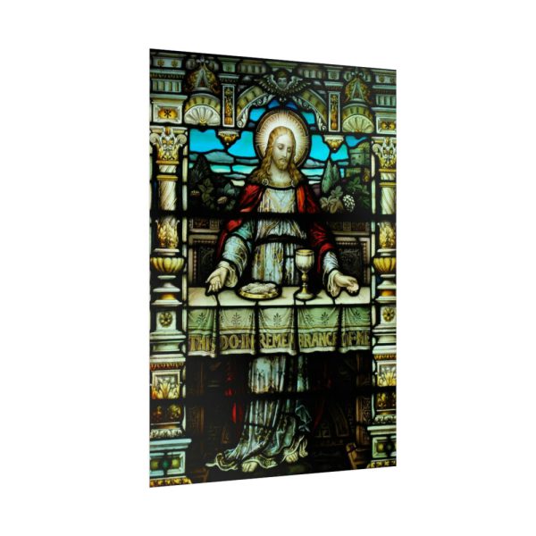 92411-92.jpg Cathedral Church Window Last Supper Poster