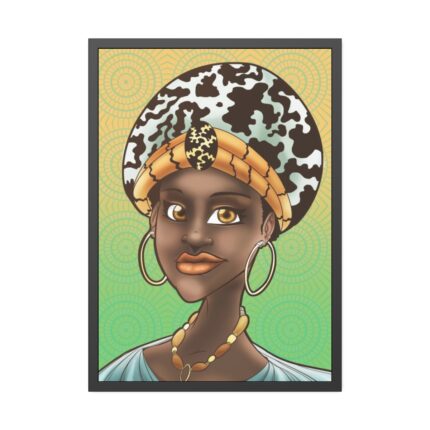 African Hair Scarf Culture Framed Poster