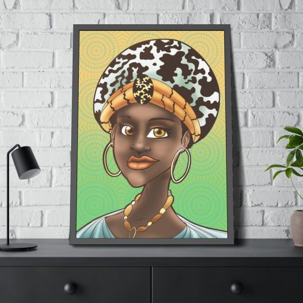 African Hair Scarf Culture Framed Poster