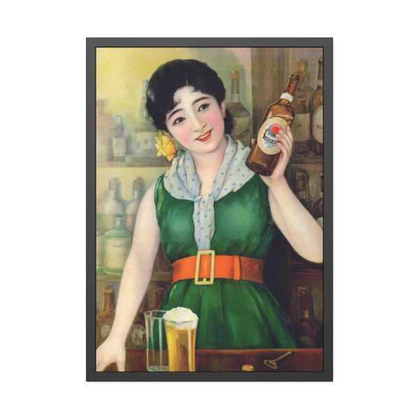 93830-116.jpg Asahi Beer Woman Framed Poster