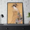 93830-143.jpg Japanese Woman with Dragon obi by Mihata Jōryū Framed Poster