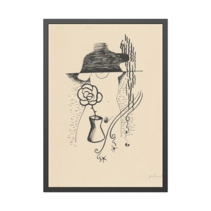 Woman and Flower by Mikuláš Galanda Framed Poster