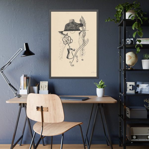 93830-170.jpg Woman and Flower by Mikuláš Galanda Framed Poster