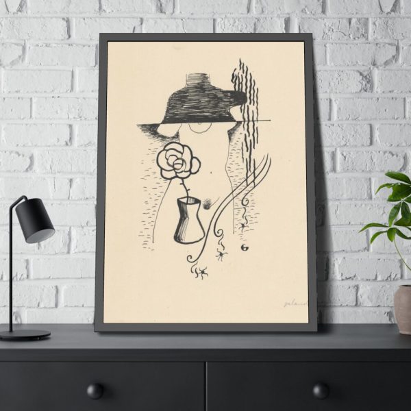 93830-171.jpg Woman and Flower by Mikuláš Galanda Framed Poster