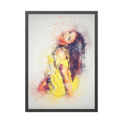 Colorful Portrait Girl Framed Poster