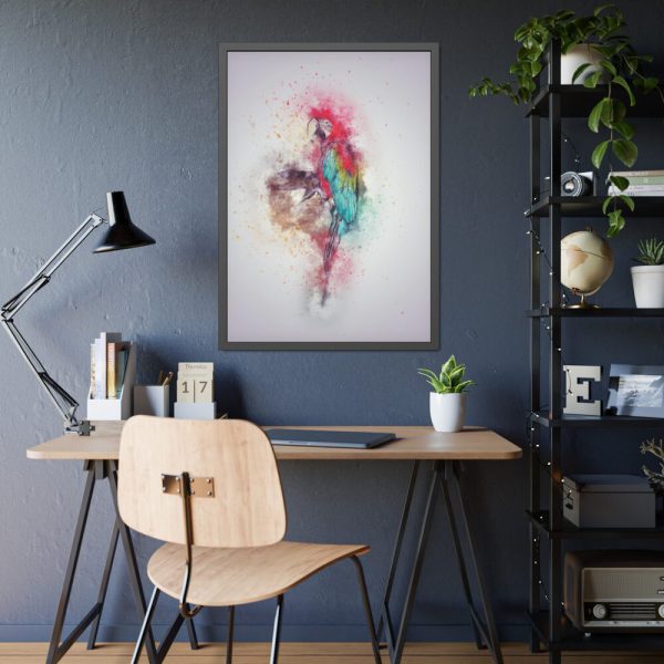 93830-238.jpg Parrot and Colors Framed Poster