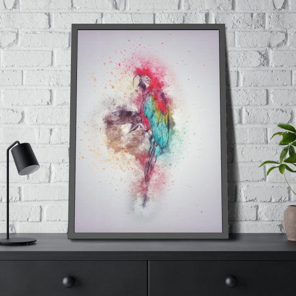 93830-239.jpg Parrot and Colors Framed Poster