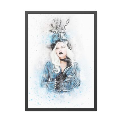 Vintage Style Girl Framed Poster