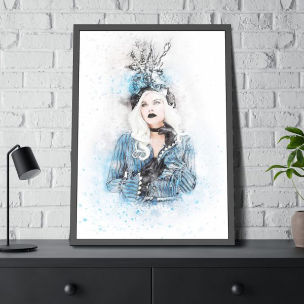 93830-243.jpg Vintage Style Girl Framed Poster