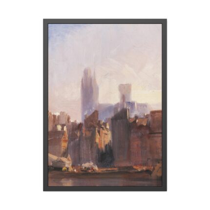 Cityscape Painting Framed Poster
