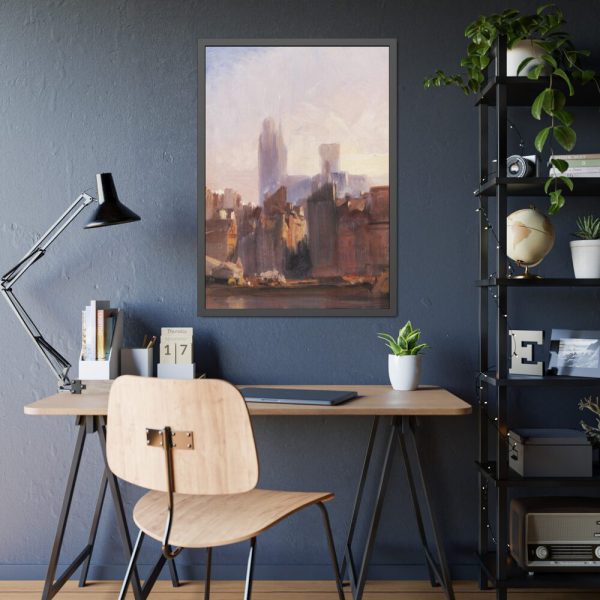 93830-46.jpg Cityscape Painting Framed Poster