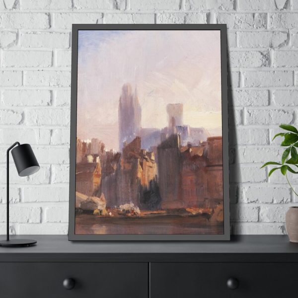 93830-47.jpg Cityscape Painting Framed Poster