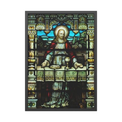 Cathedral Church Window Last Supper Framed Poster