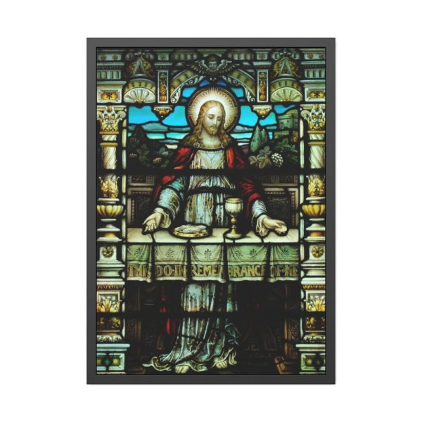 93830-72.jpg Cathedral Church Window Last Supper Framed Poster