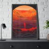 93830-83.jpg NASA Astronaut Stands on Mars Framed Poster
