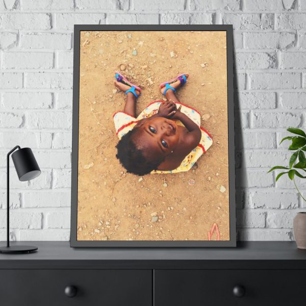 Happy African Kid Framed Poster