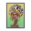 African Hair Scarf Culture Framed Poster