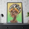 African Hair Scarf Culture Framed Poster