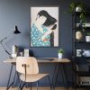 Woman Combing Her Hair Framed Poster