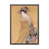 93831-140.jpg Japanese Woman with Dragon obi by Mihata Jōryū Framed Poster